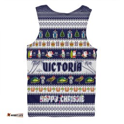 Amazing Aussie Victoria Christmas Custom Happy Chrissie Ugly Style Men Tank Top