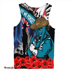 Amazing Aussie Port Adelaide Anzac Day Honor United In Spirit Men Tank Top