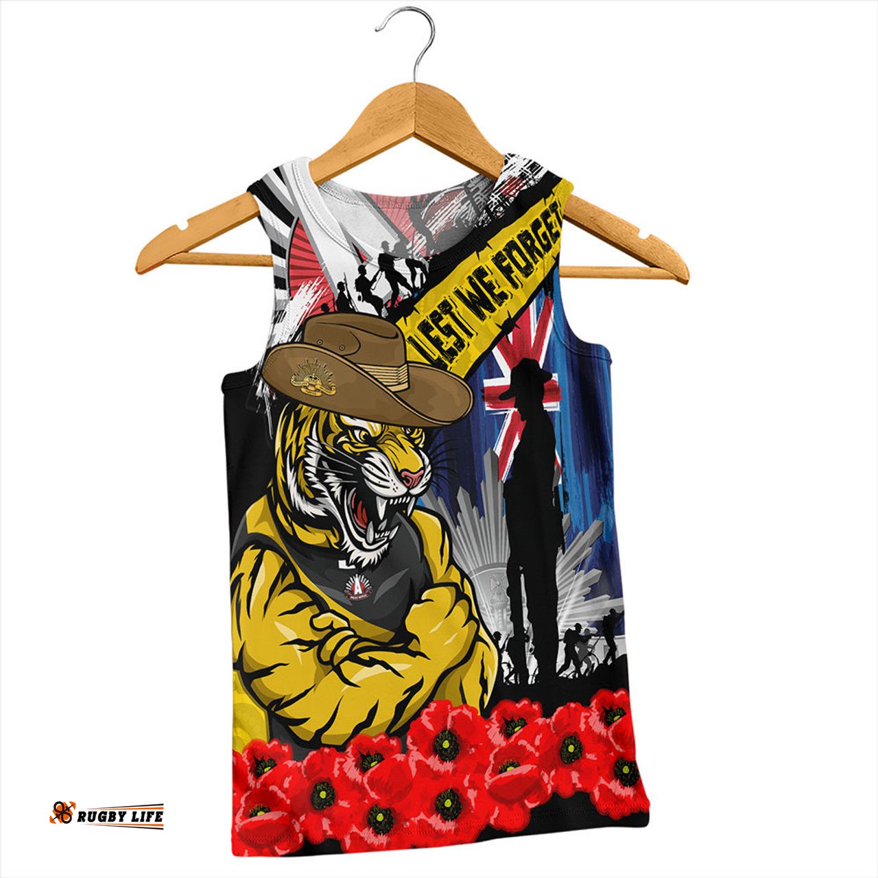 Amazing Aussie Richmond Anzac Day Honor United In Spirit Men Tank Top