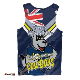 Amazing Aussie North Queensland Cowboys Happy Australia Day We Are One And Free Men Tank Top