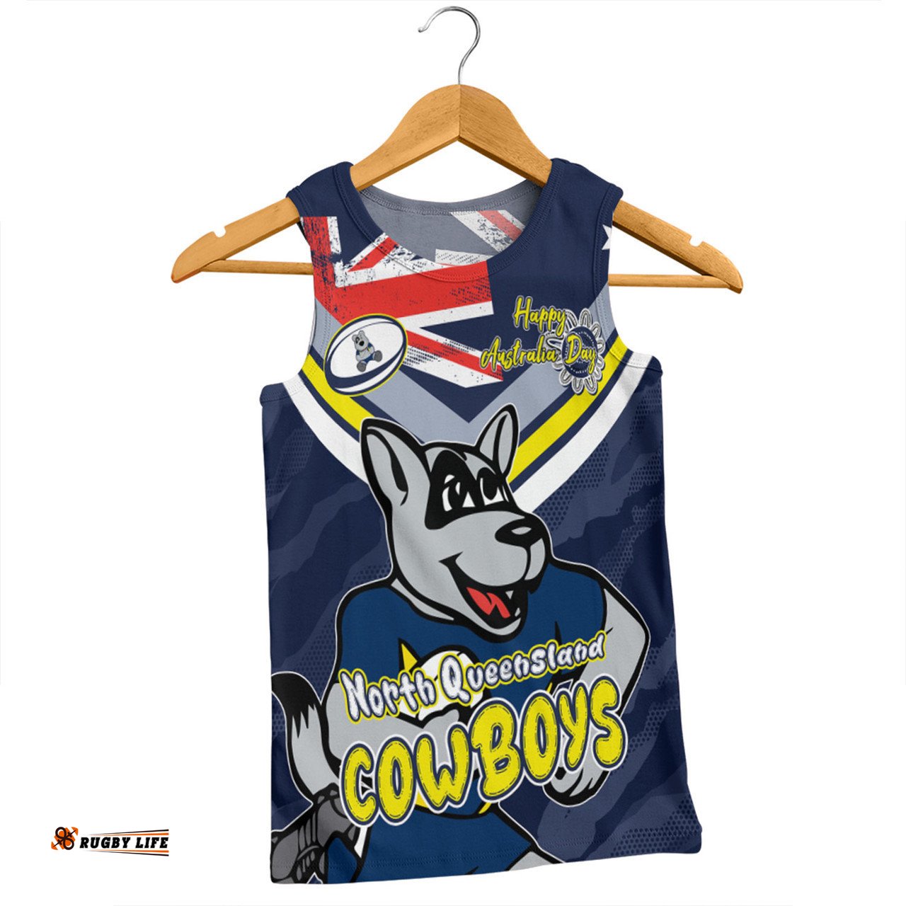 Amazing Aussie North Queensland Cowboys Happy Australia Day We Are One And Free Men Tank Top