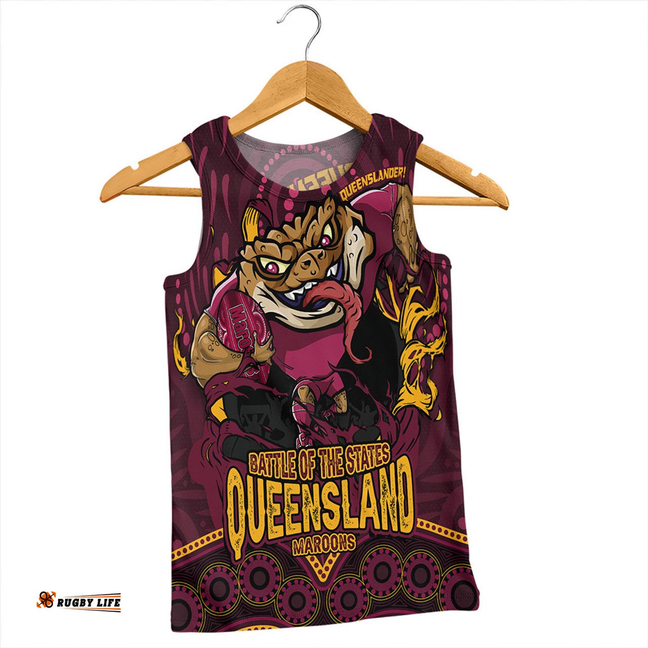 Amazing Aussie Queensland Maroons State Crusher Maroons Men Tank Top
