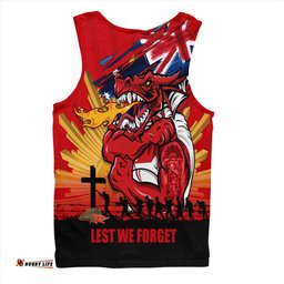 Amazing Aussie St. George Illawarra Dragons Fearless ANZAC Defender Men Tank Top