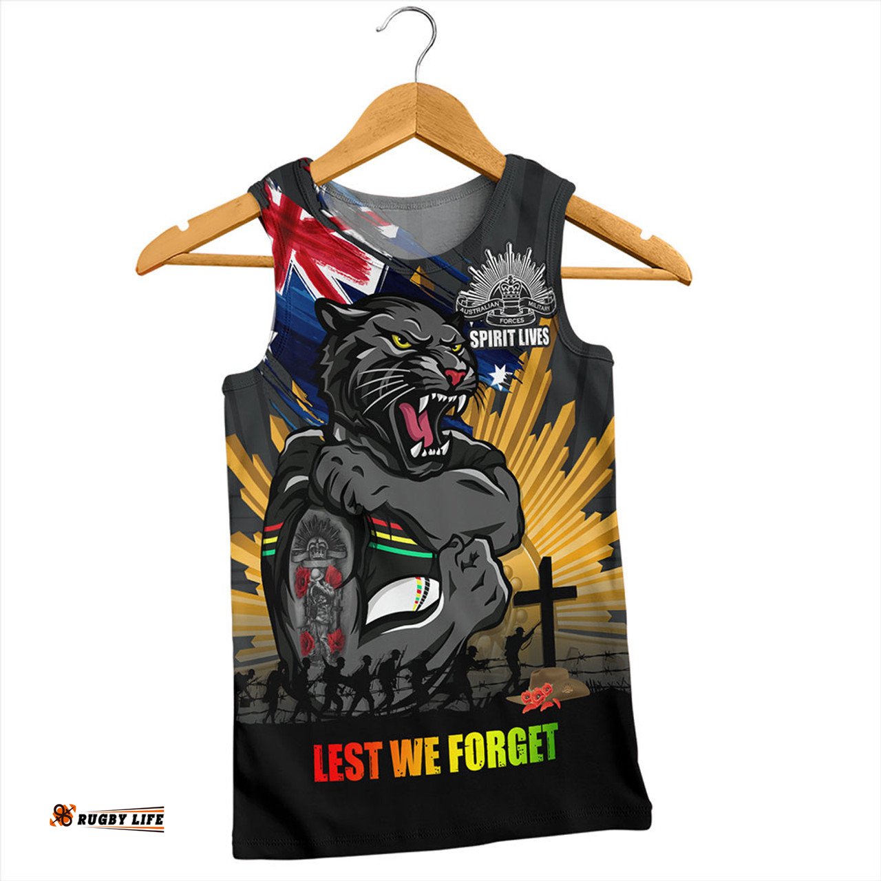 Amazing Aussie Penrith Panthers Fearless ANZAC Defender Men Tank Top