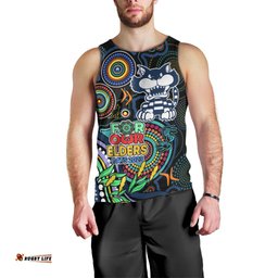 Custom Cats Football Aboriginal Art Men Tank Top NAIDOC Indigenous Tribal
