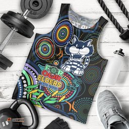Custom Cats Football Aboriginal Art Men Tank Top NAIDOC Indigenous Tribal