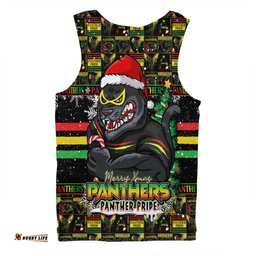Amazing Aussie Penrith Panthers Merry Ugly Christmas Comic Style Men Tank Top