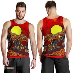 Aboriginal Men's Tank Top - Australian Indigenous Koala