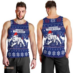 Western Bulldogs Men Tank Top - Christmas Ugly Style -
