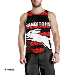 South Sydney Rabbitohs Men's Tank Top Anzac Day Poppy Flower Vibes