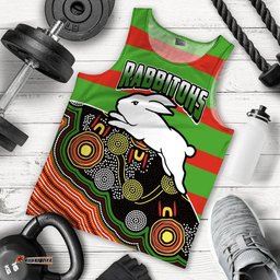 Rabbitohs Rugby Men Tank Top Aboriginal Basic Style