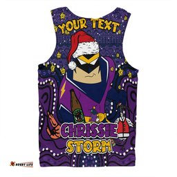 Melbourne Storm Christmas Custom Men Singlet - Christmas Knit Patterns Vintage Jersey Ugly Men Singlet