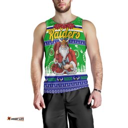 Canberra Raiders Christmas Men Tank Top - Canberra Raiders Ugly Christmas And Aboriginal Patterns Men Tank Top