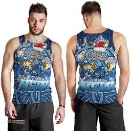 Cockroaches  Christmas Men Tank Top - Custom NSW Blues Cockroaches Mascot With Aboriginal Inspired