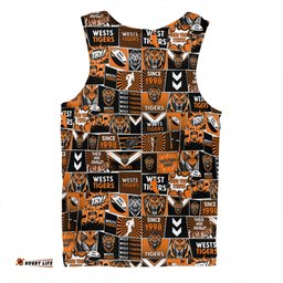 Wests Tigers Men Singlet - Team Of Us Die Hard Fan Supporters Comic Style Men Singlet