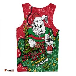 South Sydney Rabbitohs Custom Men Singlet - Let's Get Lit Chrisse Pressie Men Singlet