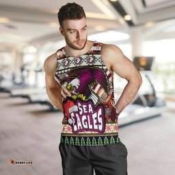 Australia Sea Eagle Christmas Men Tank Top - Xmas Sea Eagle Christmas Balls, Snowflake With Aboriginal Patterns Men Tank Top