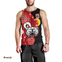 (Custom Text And Number) North Sydney Rugby NAIDOC Men Tank Top Bears Indigenous For Our Elders