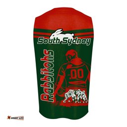 South Sydney Rabbitohs Oneck Tank Top Personalized Pentagon Style- NRL