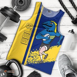 Parramatta Eels Sport Men's Tank Top - Parramatta Eels Mascot Quater Style