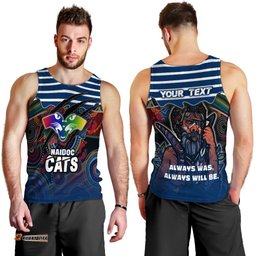 (Custom Personalised) Geelong NAIDOC Week Men's Tank Top Cats Aboriginal Version Special