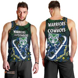 NRL Combine Warriors and Cowboys Men Tank Top Aboriginal