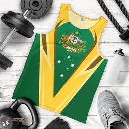 Men Tank Top - Australian Coat Of Arms Mens Tank Flag National Colors