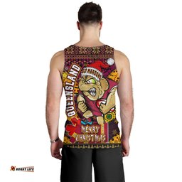 Cane Toads Christmas Men Tank Top - QLD Go Maroons Cane Toads Aboriginal Inspired With Snowflake Men Tank Top