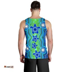 Aboriginal Men's Tank Top -  Aboriginal Turtle Family