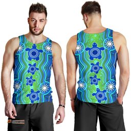Aboriginal Men's Tank Top -  Aboriginal Turtle Family