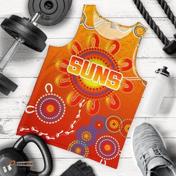 Naidoc Suns Men Tank Top Gold Coast Indigenous Style