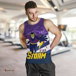 Melbourne Storm Men's Tank Top - Melbourne Storm Mascot With Australia Flag