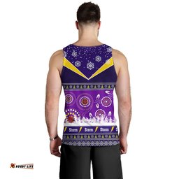 Melbourne Storm Christmas Men Tank Top - Melbourne Storm Ugly Christmas And Aboriginal Patterns Men Tank Top