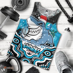 Cronulla-Sutherland Sharks Christmas Men Tank Top - Merry Christmas Super Sharkies Indigenous Men Tank Top