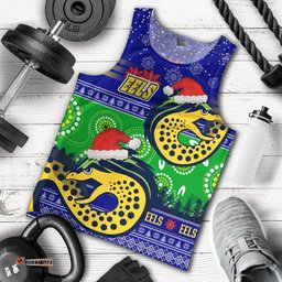 Parramatta Eels Christmas Men Tank Top - Parramatta Eels Ugly Christmas And Aboriginal Patterns Men Tank Top