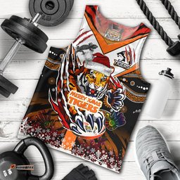Australia Tigers Christmas Men Tank Top - Merry Tigers Christmas Indigenous Men Tank Top