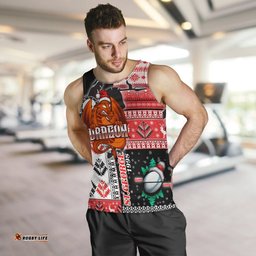 Australia St.George Men Tank Top - Christmas Snowflakes Dragon Mascot Men Tank Top