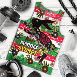 South Sydney Rabbitohs Men Tank Top - For Our Elders Aboriginal Inspired