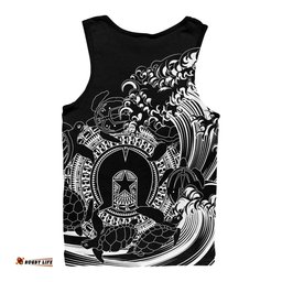 Custom Australia Aboriginal Inspired Men Tank Top - Torres Strait Islands in Wave Black