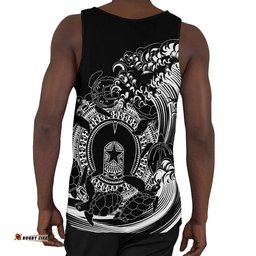 Custom Australia Aboriginal Inspired Men Tank Top - Torres Strait Islands in Wave Black