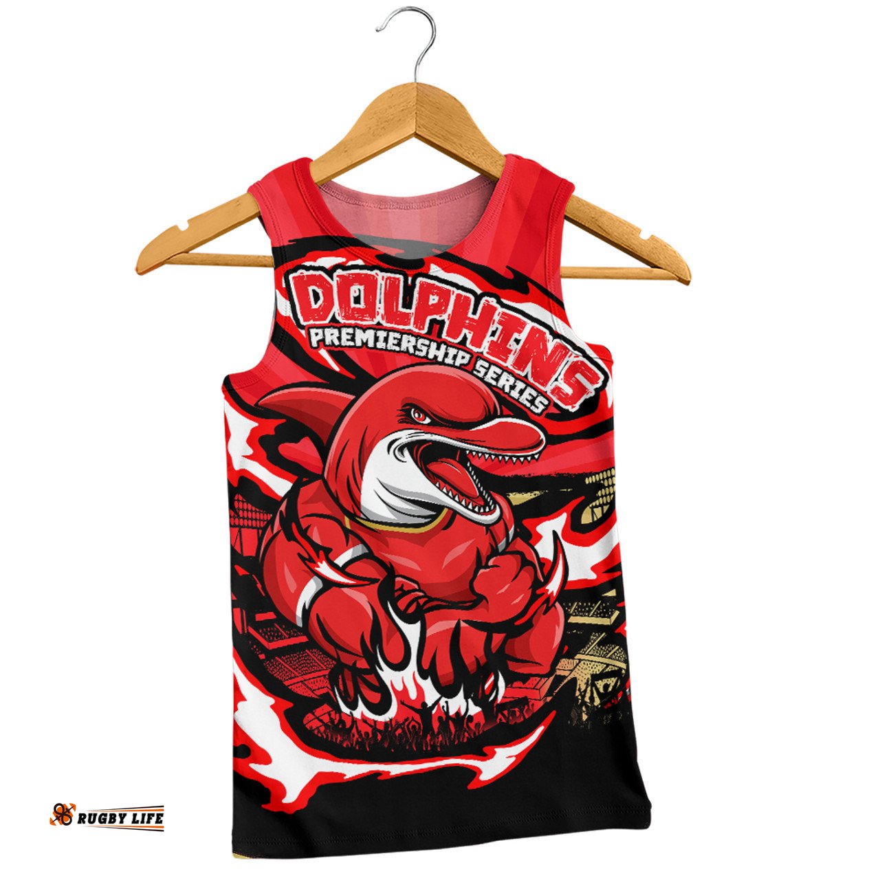 Amazing Aussie Redcliffe Dolphins Premiership Series Sports Gear Men Tank Top