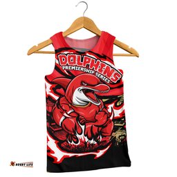 Amazing Aussie Redcliffe Dolphins Premiership Series Sports Gear Men Tank Top