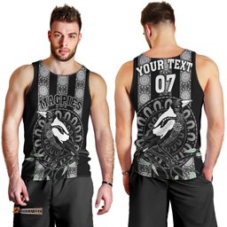 Personalised Collingwood Football Men Tank Top Champions GO Magpies