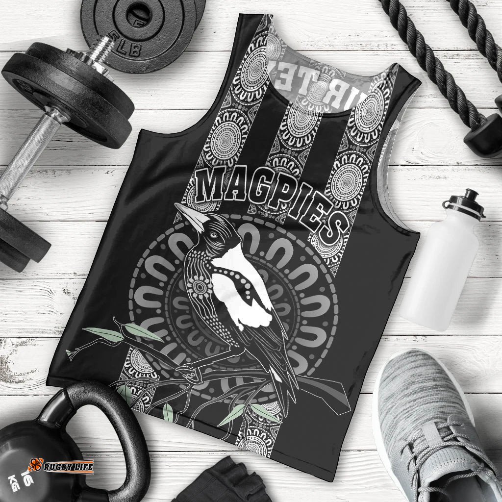 Personalised Collingwood Football Men Tank Top Champions GO Magpies