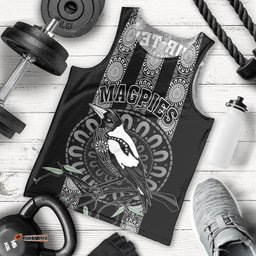 Personalised Collingwood Football Men Tank Top Champions GO Magpies