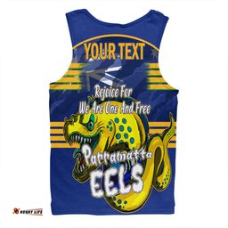 Parramatta Eels Men Singlet - Happy Australia Day We Are One And Free