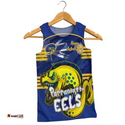 Parramatta Eels Men Singlet - Happy Australia Day We Are One And Free