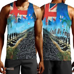 Vibe Hoodie Clothing - New Zealand Anzac Day Lest We Forget Men Tank Top