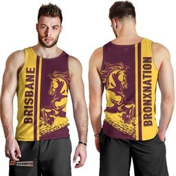 Brisbane Broncos Men's Tank Top - Broncos Mascot Quater Style