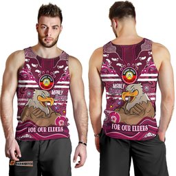 Manly Warringah Sea Eagles Custom Men Tank Top - For Our Elders Home Jersey Tank Top